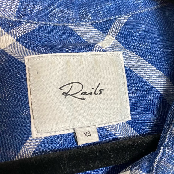 Rails Hunter Pacific Blue Plaid Button Down - Picture 4 of 10